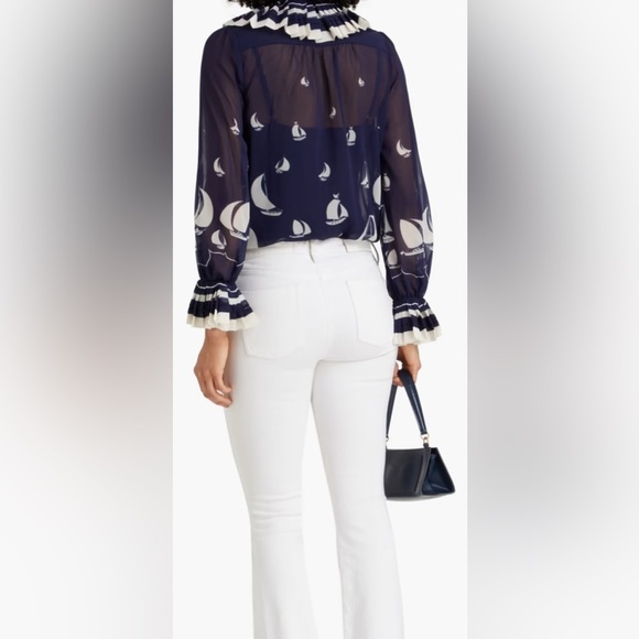 Zimmermann Sailboat Printed Blouse - Top - Size 1 - Picture 2 of 9